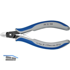 KNIPEX Pr�zisions-Elektronik-Seitenschneider 7912 DIN 9654 rund, Facette, 125 mm
