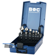 BOHRCRAFT Kegelsenker-Satz DIN335C HSS Co5 Z=3 6-tlg. i.Kunststoffkassette