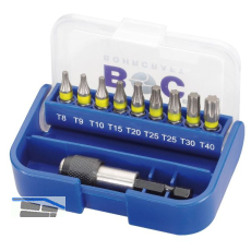 BOHRCRAFT Bit Satz Torx� mit Bithalter 10-teilig in Box farbliche Kennzeichnung
