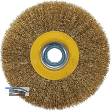 OSBORN Rundb�rste mit Bohrung 150 x 32 x 20 mm Messing gewellt