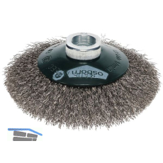 OSBORN Kegelb�rste mit Gewinde 100 x 10 x 20 mm rostfreier Stahldraht gewellt