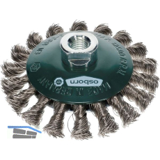 OSBORN Kegelb�rste mit Gewinde 115 x 15 x 20 mm rostfreier Stahldraht gezopft