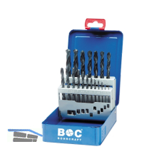 BOHRCRAFT Spiralbohrer-Kassette DIN338RN HSS � 1-10 mm 19-teilig