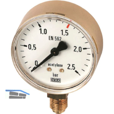 POLOGEN Arbeitsmanometer � 63mm Sauerstoff 0-16 bar