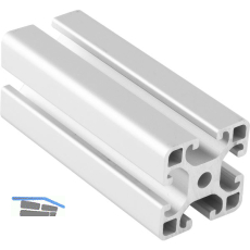 Aluminium Nutprofil ISP Nut 8 L40 leicht 40 x 40 mm 4 Nuten