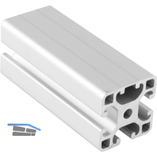 Aluminium Nutprofil ISP Nut 8 L41 leicht 40 x 40 mm 3 Nuten