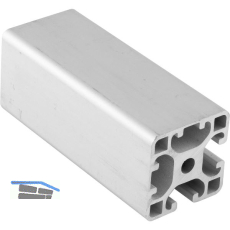 Aluminium Nutprofil ISP Nut 8 L43 leicht 40 x 40 mm 2 Nuten
