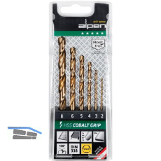 ALPEN Spiralbohrer-Kassette DIN338RN HSS Cobalt GRIP TM6 � 2-8 mm 6-teilig