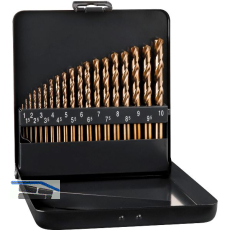 ALPEN Spiralbohrer-Kassette DIN338RN HSS Cobalt GRIP KM19 � 1-10mm 19-teilig
