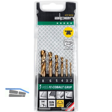 ALPEN Spiralbohrer-Kassette DIN1897PZ HSS Cobalt GRIP TM6 � 2-8 mm 6-teilig