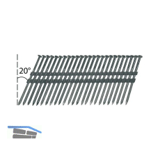 ALSAFIX Nagelstreifen 3,1x80 mm blank Kunststoffgebunden 20 Grad (2200 St�ck)