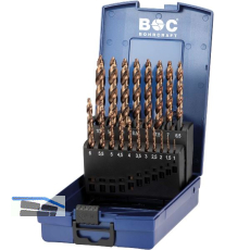 BOHRCRAFT Bohrer-Kassette Turbo Step DIN338 HSS-E Co5 � 1-10 mm 19-teilig