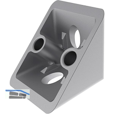 FATH Zinkwinkel I 40 x 40 mm pulverbeschichtet alufarbig inkl. Abdeckkappe Nut 8