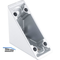 FATH Zinkwinkel I 40 x 80 mm pulverbeschichtet alufarbig flach Nut 8