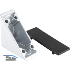 FATH Zinkwinkel I 40 x 80 mm pulverbeschichtet alufarbig inkl. Abdeckkappe Nut 8