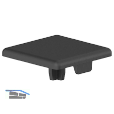 FATH Abdeckkappe f�r Profile 80 x 80 mm steckbar 4 Kreuze schwarz Nut 8