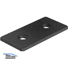 FATH Abdeckkappe f�r Profile 40 x 80 mm anschraubbar schwarz