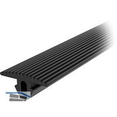FATH Abdeckprofil NBR T-Form schwarz 20 m Nut 8