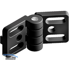 FATH Metall-Scharnier Zinkdruckguss 80 / 40 schwarz Nut 8