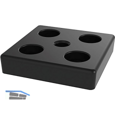 FATH Fussplatte verschraubbar 80 x 80 mm schwarz M16