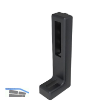 FATH Bodenwinkel 160 mm schwarz Nut 8