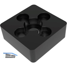 FATH Fussplatte verschraubbar 40 x 40 mm schwarz M10