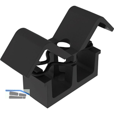 FATH Clip-Kabelbinder mit 2 Kammern schwarz Nut 8