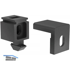 FATH Befestigungsblock 25 schwarz Nut 8