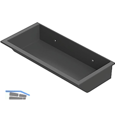 FATH Greifbeh�lter 210 x 105 x 40 mm schwarz Nut 8