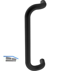 FATH Handgriff Aluminium gebogen 200 mm schwarz