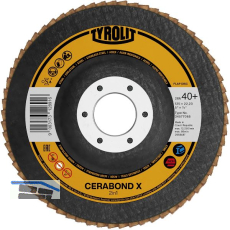 TYROLIT Schleiflamellenteller Premium*** Cerabond X gekr�pft � 125 mm Korn 40
