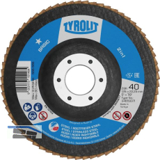 TYROLIT Schleiflamellenteller 2in1 Basic* gerade � 115 mm Korn 40 Form 28A
