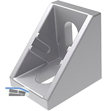 FATH Zinkwinkel 20 x 17 x 20 pulverbeschichtet alufarbig Nut 5