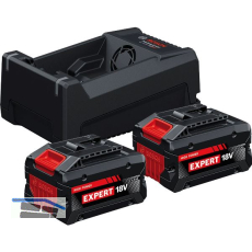 BOSCH Akku-Starterkit EXBA 18 Volt / 2 x 5,5 Ah Akku u Ladeger�t GAL12V/18V-80