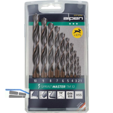 ALPEN Bohrer-Kassette Sprint Master TM10 DIN338RN HSS �1-10mm 10-teilig