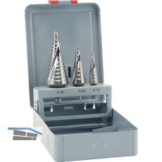 ALPEN Stufenbohrer-Satz Gr.1-3 HSS 2 Schneiden Bohrer � 4.0-30.0 mm