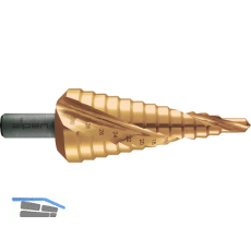 ALPEN Stufenbohrer Gr.3 HSS Co5 TiN 2 Schneiden Bohrer � 6.0-30.0 mm