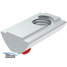 FATH Nutenstein Nut 8 einschwenkbar mit F�hrungssteg und Federkugel M6 Rot