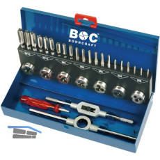 BOHRCRAFT Gewindeschneidsatz GS 25 DIN 352 HSS-G M3-M12 31-tlg.