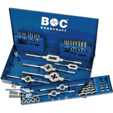 BOHRCRAFT Gewindeschneidsatz GW 12 DIN 352 HSSG M3-M12 44-tlg.