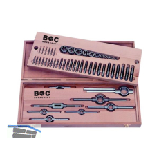 BOHRCRAFT Gewinde Schneidsatz HSSG/HSS M3-M20 in Holzkassette 52-teilig