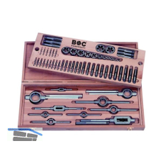BOHRCRAFT Gewinde Schneidsatz HSSG/HSS M3-M24 in Holzkassette 62-teilig
