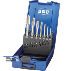 BOHRCRAFT Maschinengewindebohrer-Satz M3-M12 HSS-E Gr�nring Form B 7-teilig