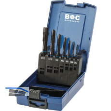BOHRCRAFT Maschinengewindebohrer-Satz M3-M12 HSS-E Blauring Form B 7-teilig