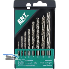 ENT Holzspiralbohrer-Kassette HSS-G Bohrer � 3-10 mm 8-teilig