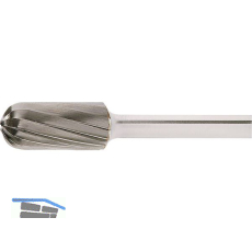 LUKAS HM-Fr�sstift Form C Walzenrund Kopf � 6 mm L 16 mm Zahnung1 f. Kunststoff