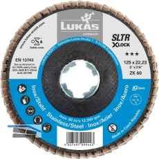 LUKAS Schleiflamellenteller SLTR X-LOCK Zirkonkorund � 125 mm Korn 60