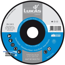LUKAS Trennscheibe Base-X* gerade Form 115 x 1,0 x 22,23 mm