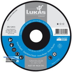 LUKAS Trennscheibe Base-X* gerade Form 125 x 1,0 x 22,23 mm