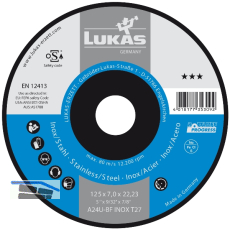 LUKAS Schruppscheibe Progress***gekr�pft � 125 x 7 x 22,23 mm rostfreier Stahl